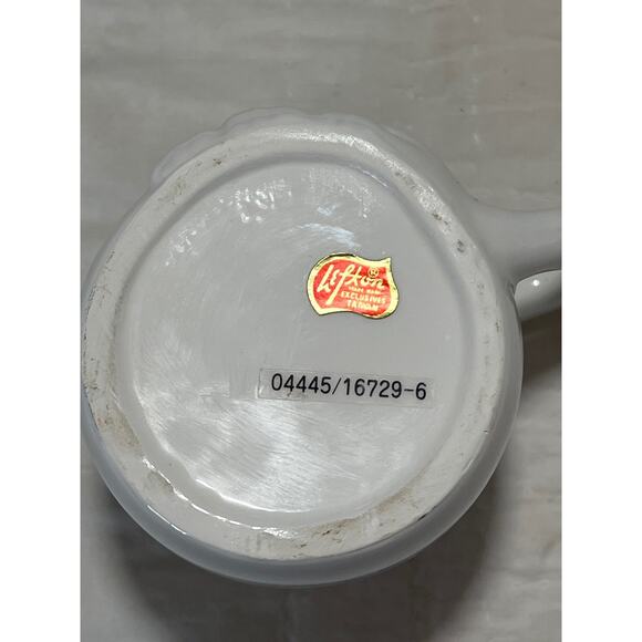 Vintage 80's Lefton 3D Striped Tabby Kitty Cat Coffee Cup Mug Black White Cute - Picture 4 of 6